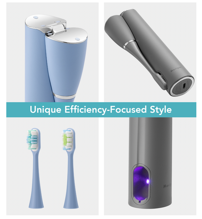 MOVIGOR Self-Cleaning Foldable Inverter Electric Toothbrush